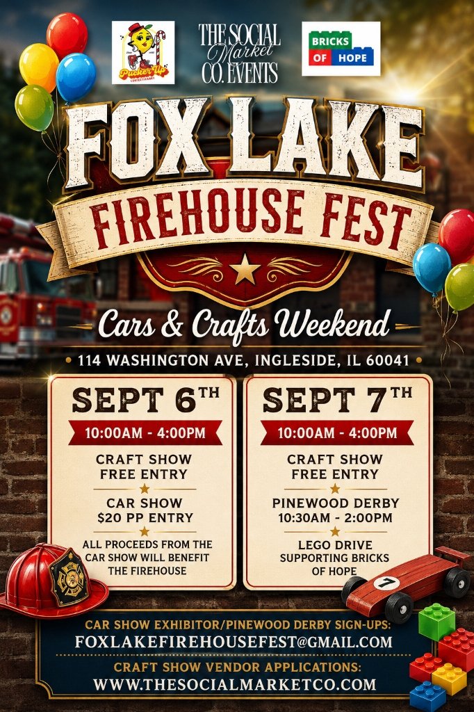 Fox Lake Firehouse Fest: Cars & Crafts Weekend